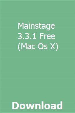 Mainstage free download for mac windows 7